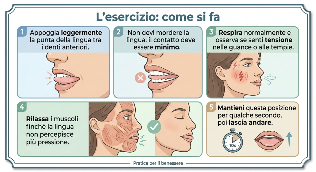 Bruxismo: un esercizio semplice per rilassare la mandibola e ridurre il serramento dei denti Bruxismo